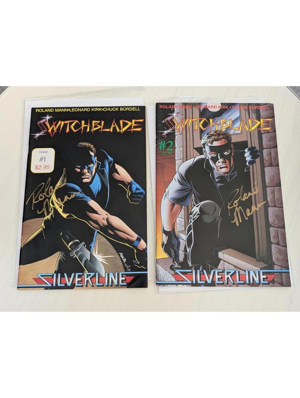 Switchblade #1 and #2 Comic Books Signed by Roland Mannawound